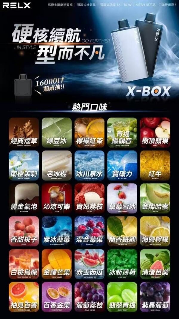 RELX悅刻X-BOX🥚	16000口 超耐抽！【買三顆送主機】【買四顆再送一顆】